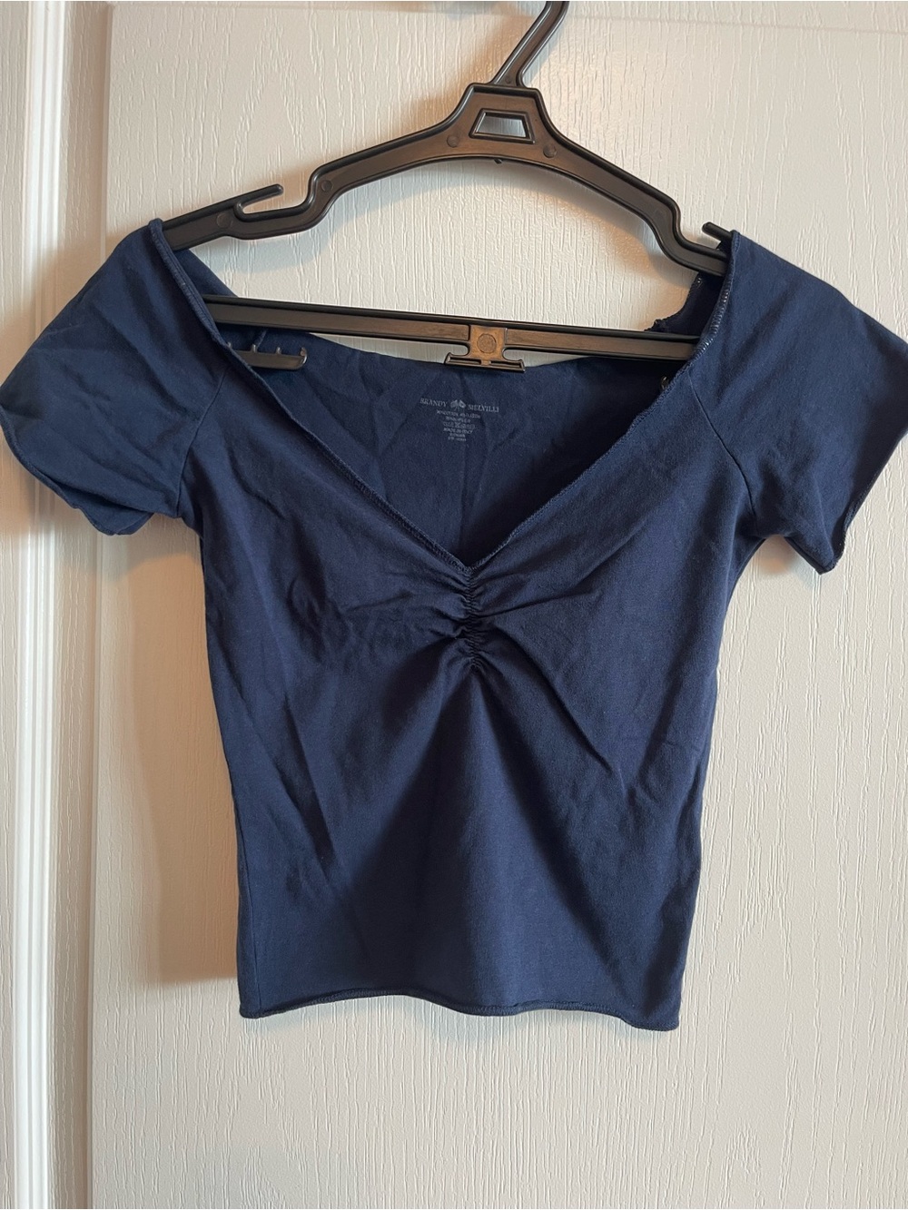 Brandy Melville Gina Cropped Top in Navy Blue
